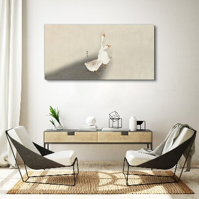 Foto op canvas Ganzen op een minimalistische achtergrond