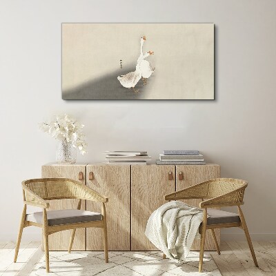 Foto op canvas Ganzen op een minimalistische achtergrond