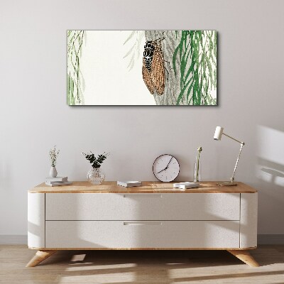 Canvas schilderij Getsjilp in het groen