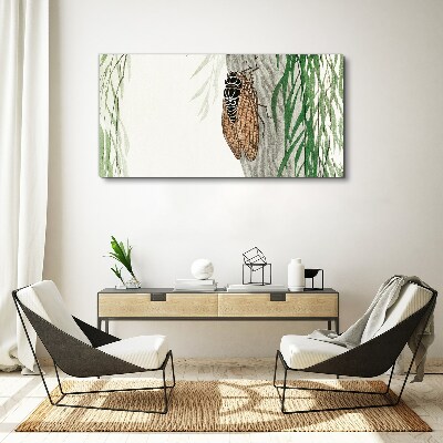 Canvas schilderij Getsjilp in het groen