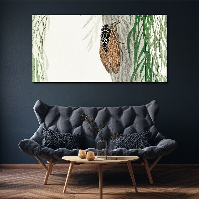 Canvas schilderij Getsjilp in het groen