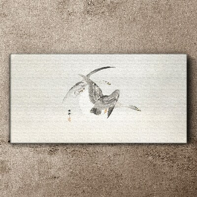 Canvas schilderij Vlucht van de wilde ganzen