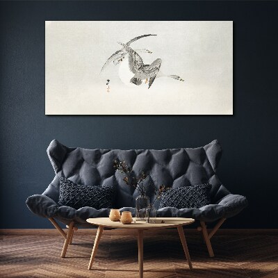 Canvas schilderij Vlucht van de wilde ganzen