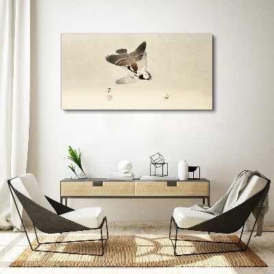 Canvas schilderij Een gevleugelde ontmoeting in stilte