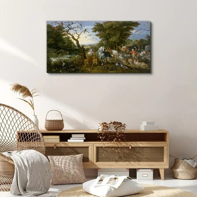 Foto op canvas Paradijselijk landschap met fauna en flora