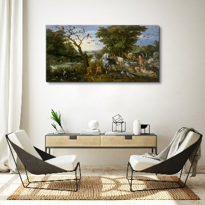 Foto op canvas Paradijselijk landschap met fauna en flora