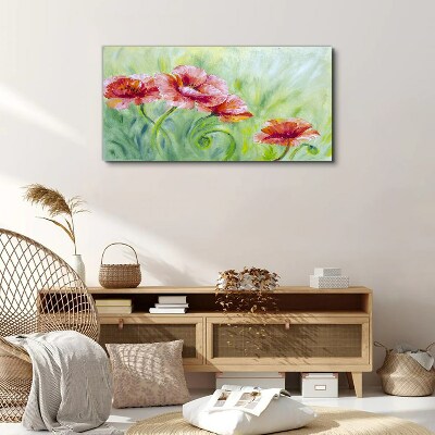 Foto op canvas Een bloemenlandschap in pasteltinten