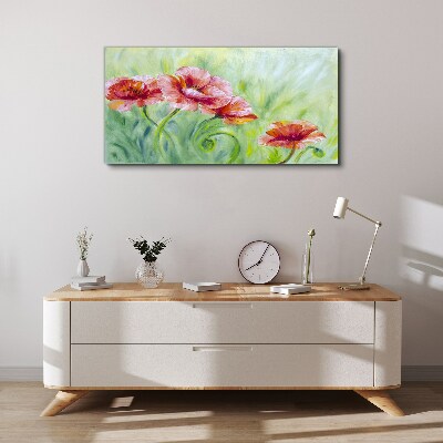Foto op canvas Een bloemenlandschap in pasteltinten