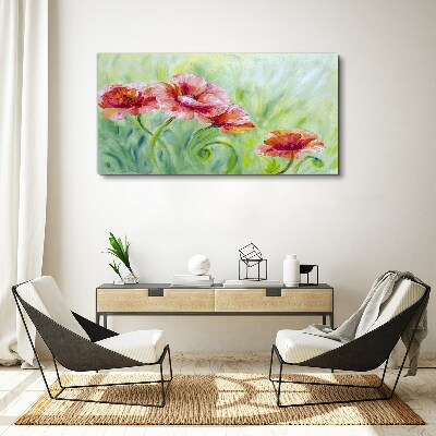 Foto op canvas Een bloemenlandschap in pasteltinten