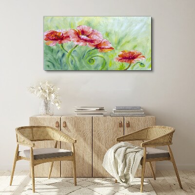 Foto op canvas Een bloemenlandschap in pasteltinten
