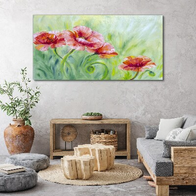 Foto op canvas Een bloemenlandschap in pasteltinten