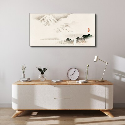 Foto op canvas De rust van het berglandschap