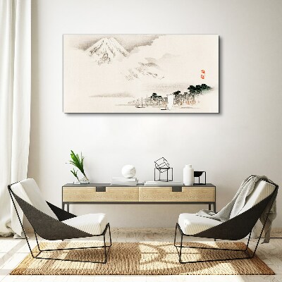 Foto op canvas De rust van het berglandschap