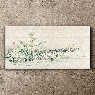 Canvas schilderij De rust van de natuur in delicate kleuren