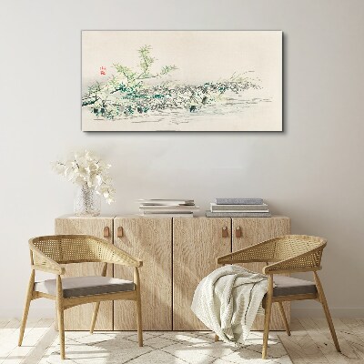 Canvas schilderij De rust van de natuur in delicate kleuren