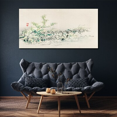 Canvas schilderij De rust van de natuur in delicate kleuren