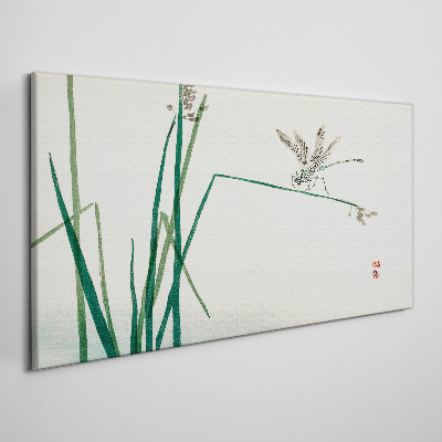 Schilderij op doek De delicatesse van de natuur met een vlinder