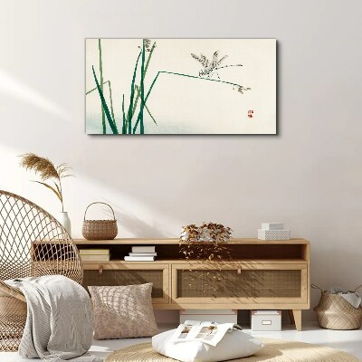 Schilderij op doek De delicatesse van de natuur met een vlinder