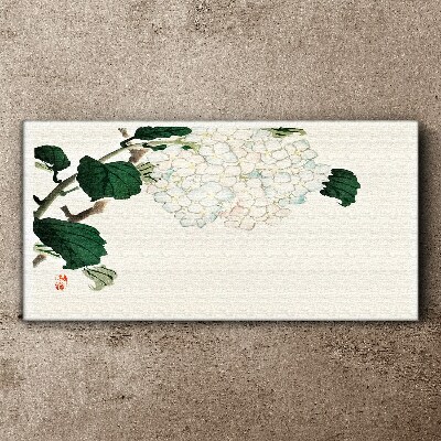 Canvas schilderij Bloemstuk met bladeren