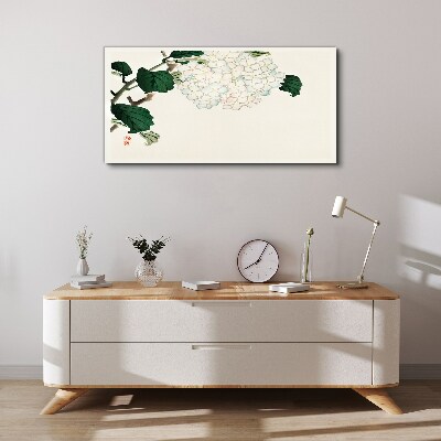 Canvas schilderij Bloemstuk met bladeren