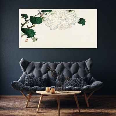 Canvas schilderij Bloemstuk met bladeren