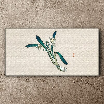 Schilderij op doek Bloemen in de wind