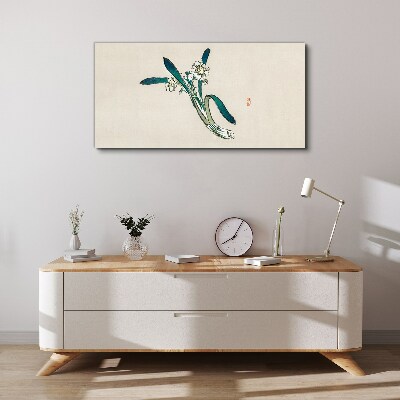 Schilderij op doek Bloemen in de wind