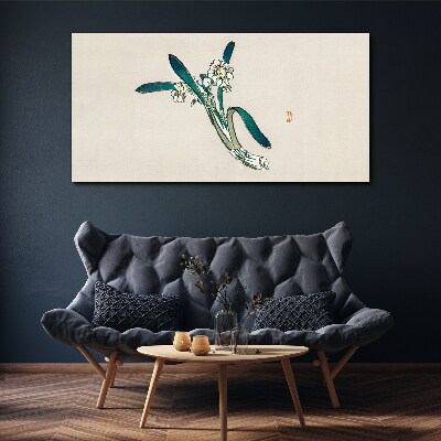 Schilderij op doek Bloemen in de wind