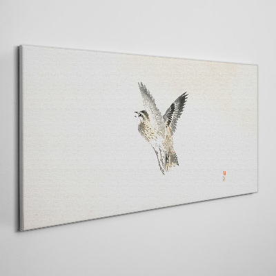 Schilderij op doek Vogelvlucht in delicate kleuren