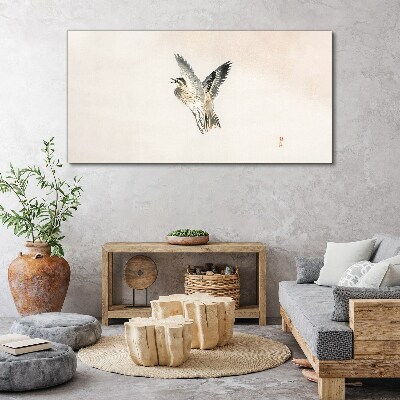 Schilderij op doek Vogelvlucht in delicate kleuren