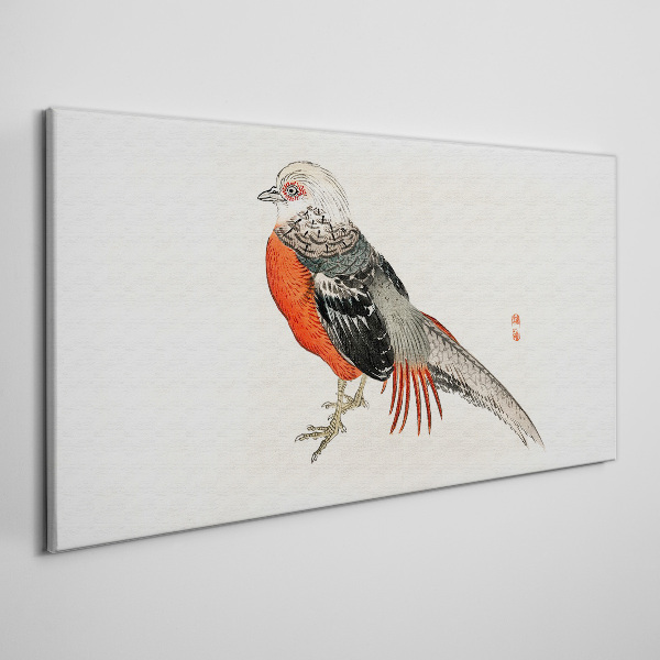 Schilderij op doek Een levende vogel in de kleuren van de natuur
