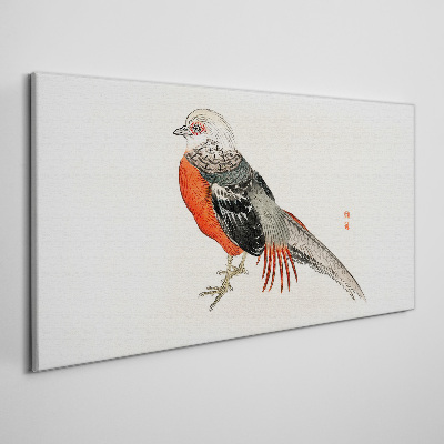 Schilderij op doek Een levende vogel in de kleuren van de natuur