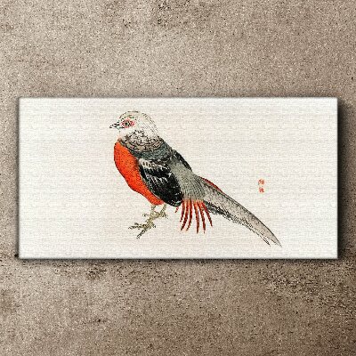 Schilderij op doek Een levende vogel in de kleuren van de natuur