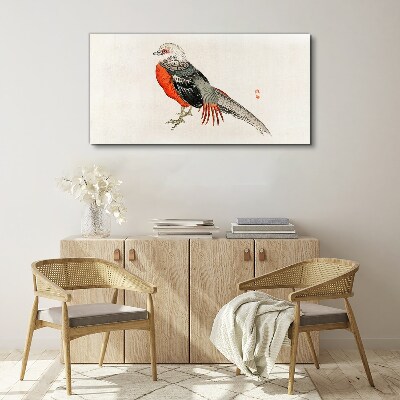 Schilderij op doek Een levende vogel in de kleuren van de natuur