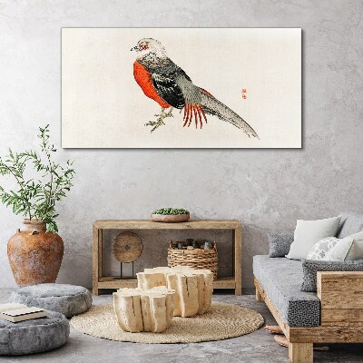 Schilderij op doek Een levende vogel in de kleuren van de natuur