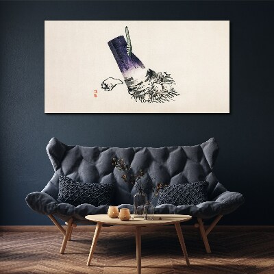 Schilderij op doek Een hand met een borstel en een schelp