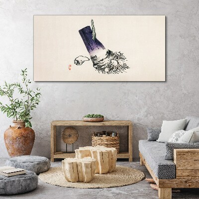 Schilderij op doek Een hand met een borstel en een schelp