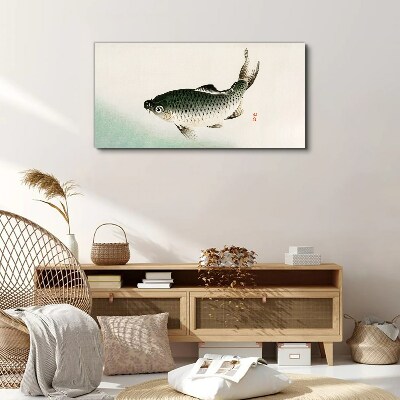 Schilderij op doek Karper in het waterlandschap