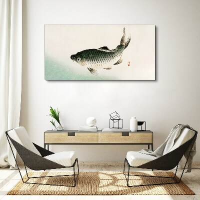 Schilderij op doek Karper in het waterlandschap