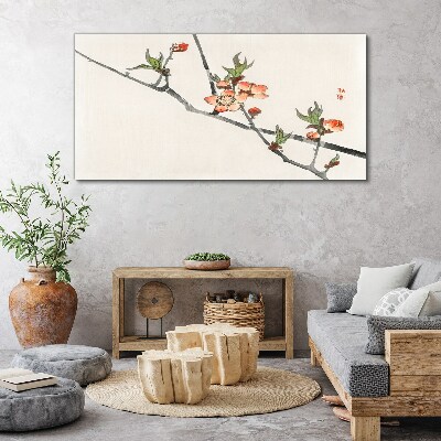 Foto op canvas Bloementakken in een delicate stijl