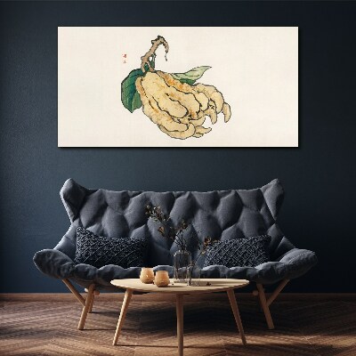 Foto op canvas Citroenboom op een witte achtergrond