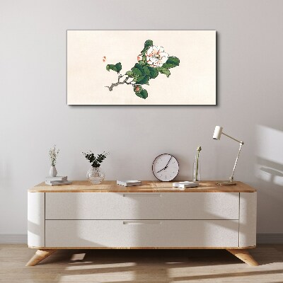 Schilderij op doek Magnoliabloem op een tak