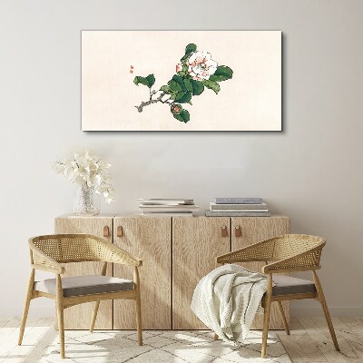 Schilderij op doek Magnoliabloem op een tak