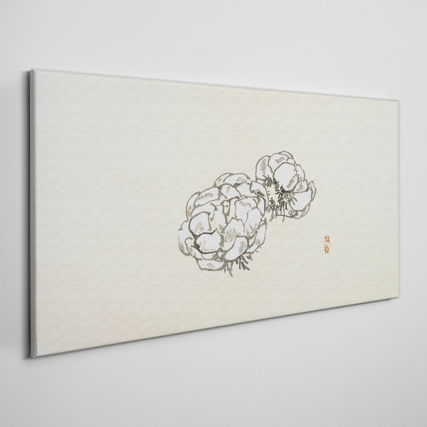 Foto op canvas Bloemen op een lichte achtergrond