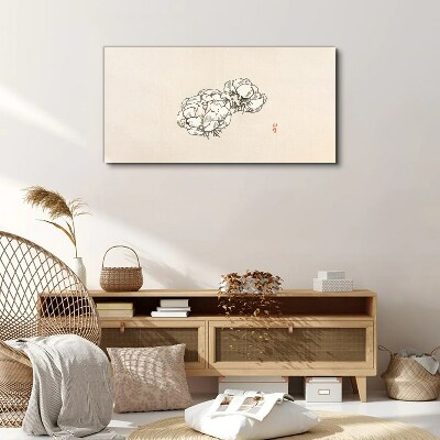 Foto op canvas Bloemen op een lichte achtergrond