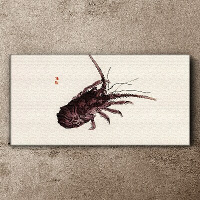 Schilderij op doek De elegantie van garnalen