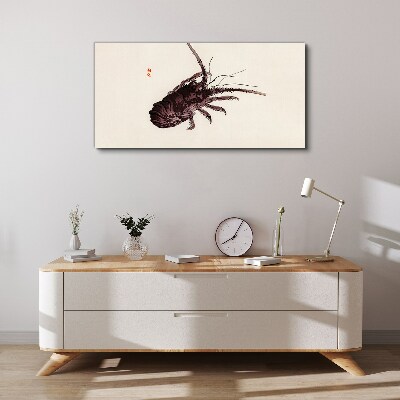 Schilderij op doek De elegantie van garnalen