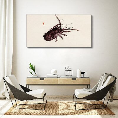 Schilderij op doek De elegantie van garnalen