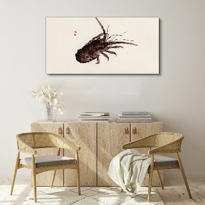 Schilderij op doek De elegantie van garnalen