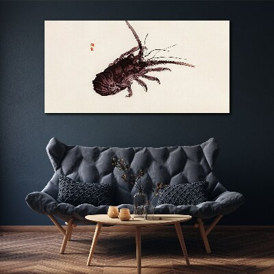 Schilderij op doek De elegantie van garnalen